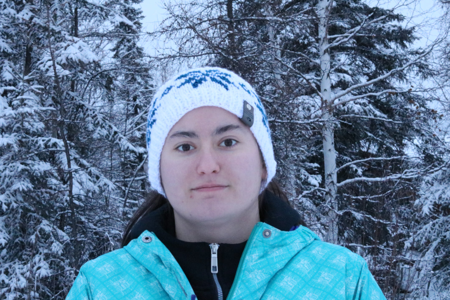 Alyeska Snowflake Headband (Dark Blue & White)