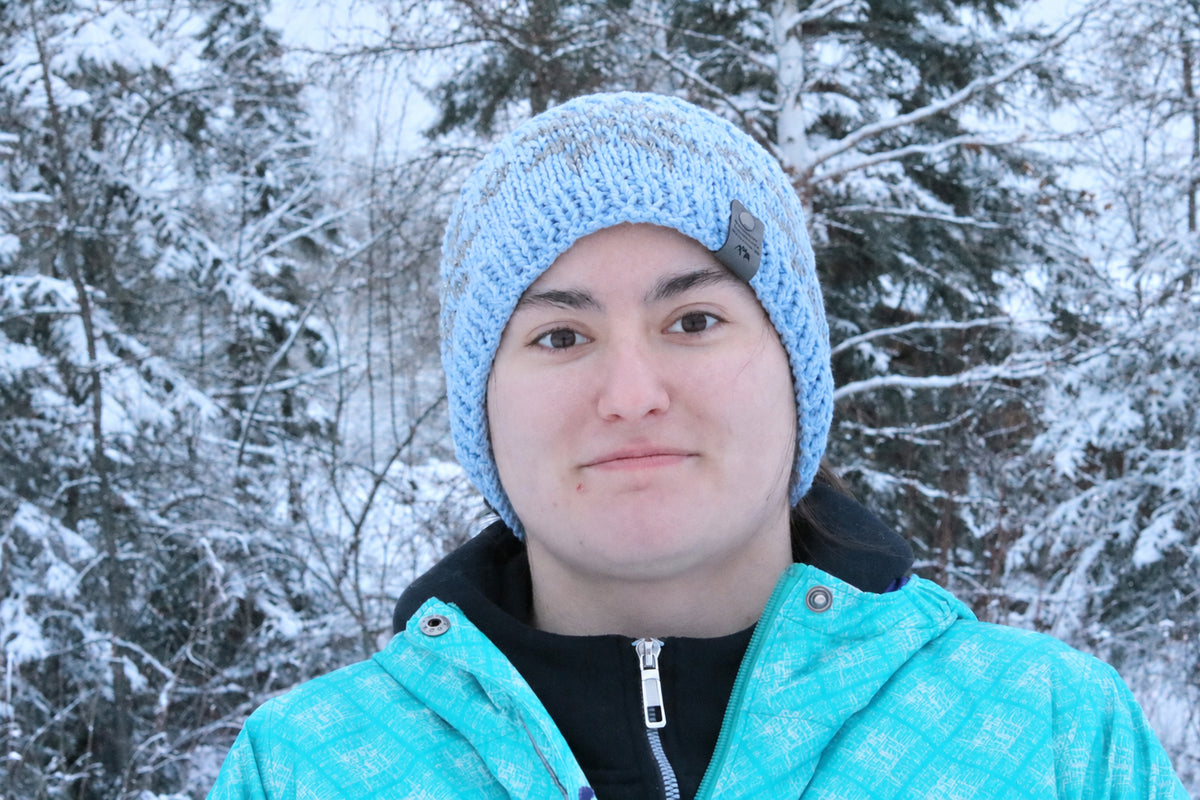 Alyeska Snowflake Headband (Light Blue Shimmer & Silver)