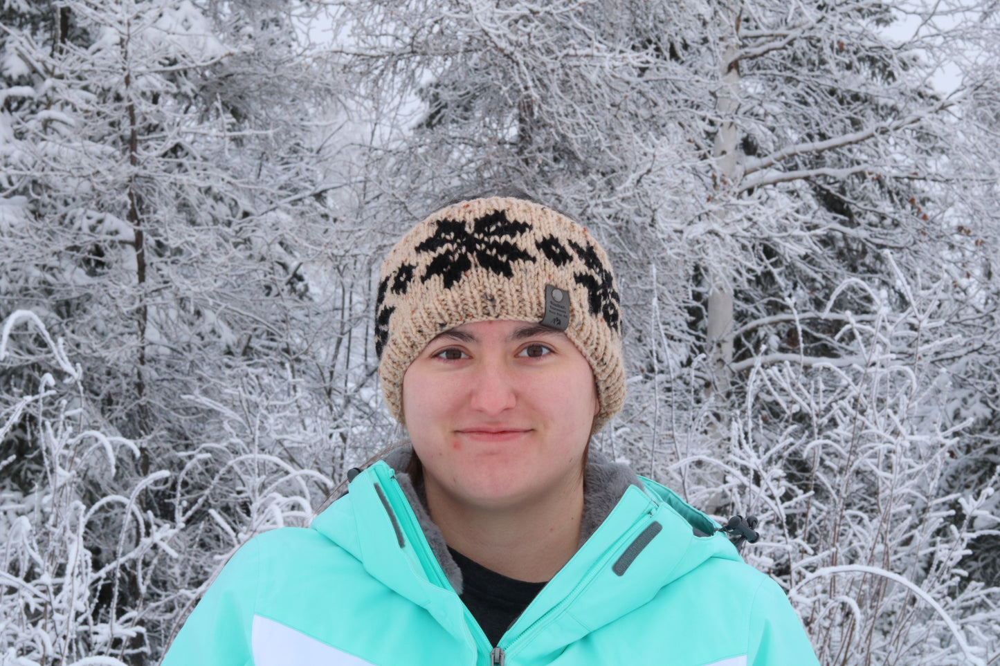 Alyeska Snowflake Headband (Black & Tan)