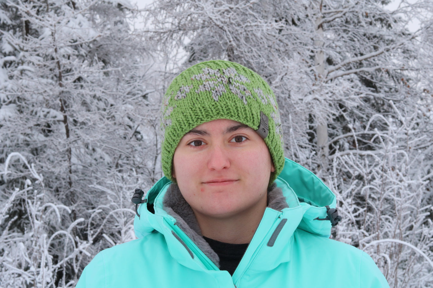 Alyeska Snowflake Headband (Green & Gray)