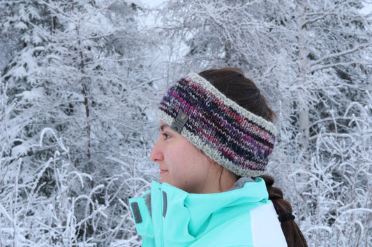 Multicolored Knit Headband (Fleece Lined)