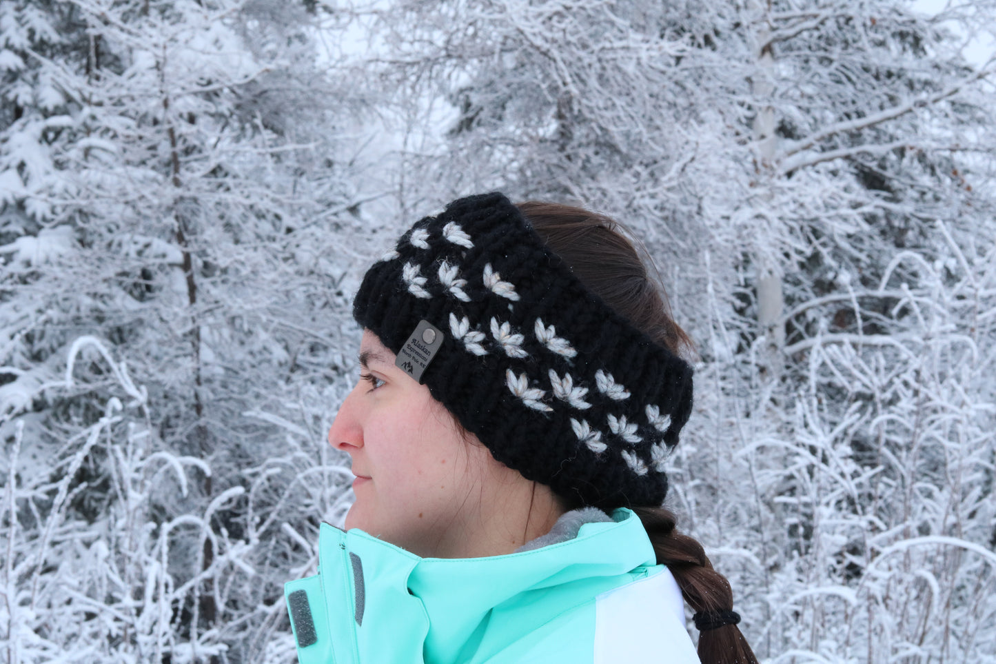 Chunky Knit Lotus Headbands (Navy Blue & Black options)