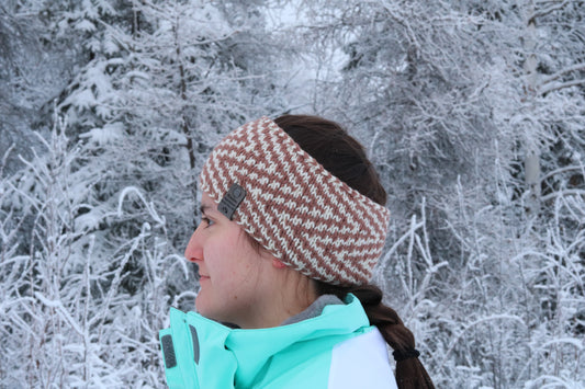 Arctic Trails Headband (Brown & Cream)