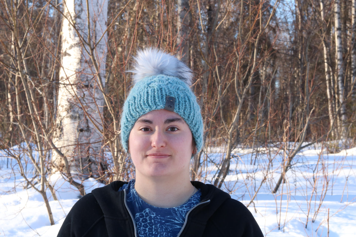 Fleece Lined Icelandic Wool Knit Cable Hats