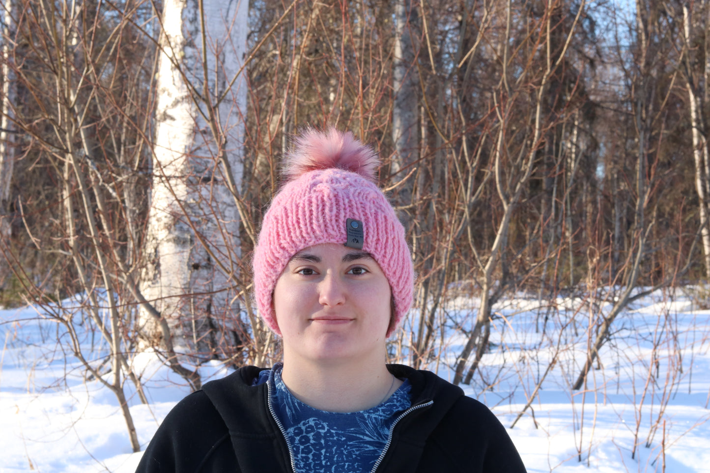 Fleece Lined Icelandic Wool Knit Cable Hats