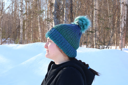 Blue & Green Aspen Hat (Wool)