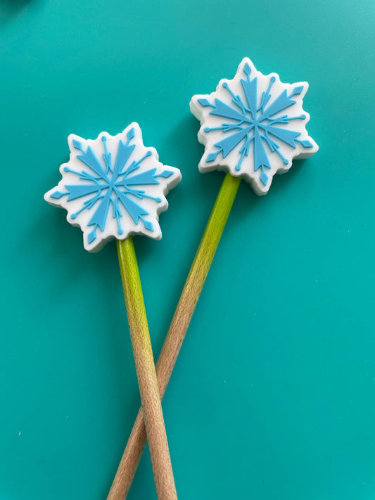 Knitting Needle Stoppers - Snowflake Snow Winter