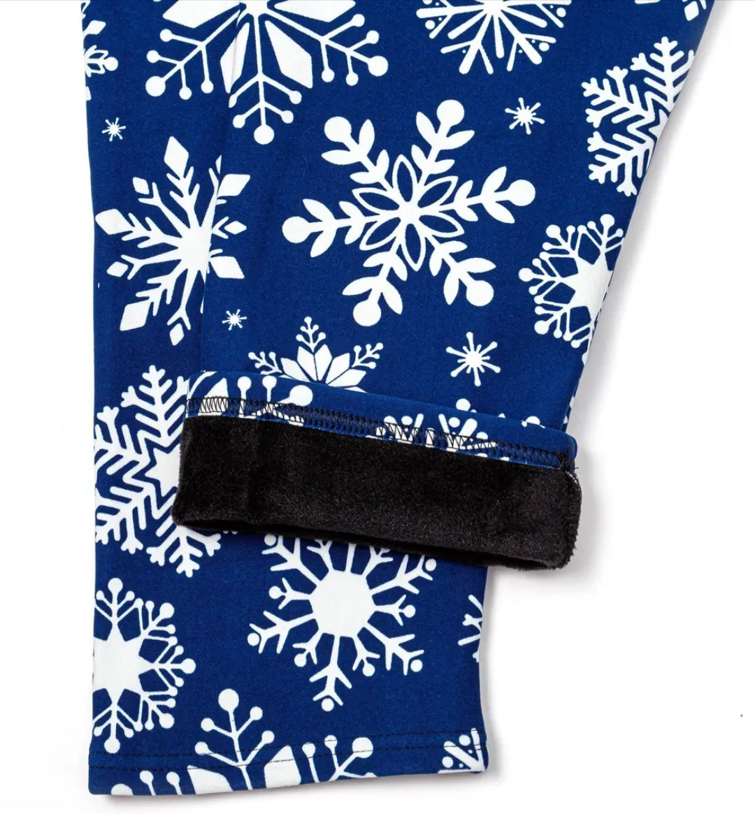 Snow flake print Thermal plush legging S-M and L-XL: PTHLG-45