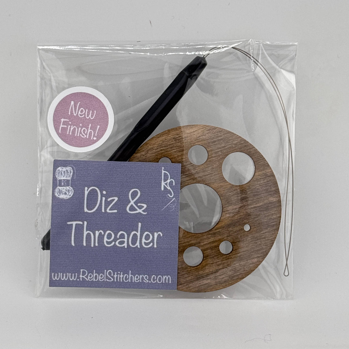Handmade Diz and Threader for Pulling Roving – Baltic Birch
