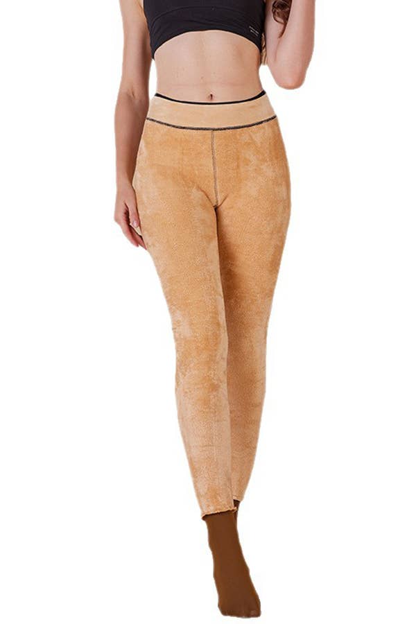 Winter warm fleece tights  hosiery with sculpting butt tight