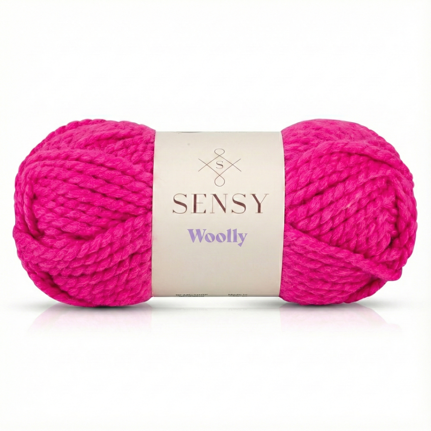 Sensy Woolly Yarn, 3.5 oz, 66 Yards, Gauge 6 Super Bulky: Fuchsia / 1 Skein
