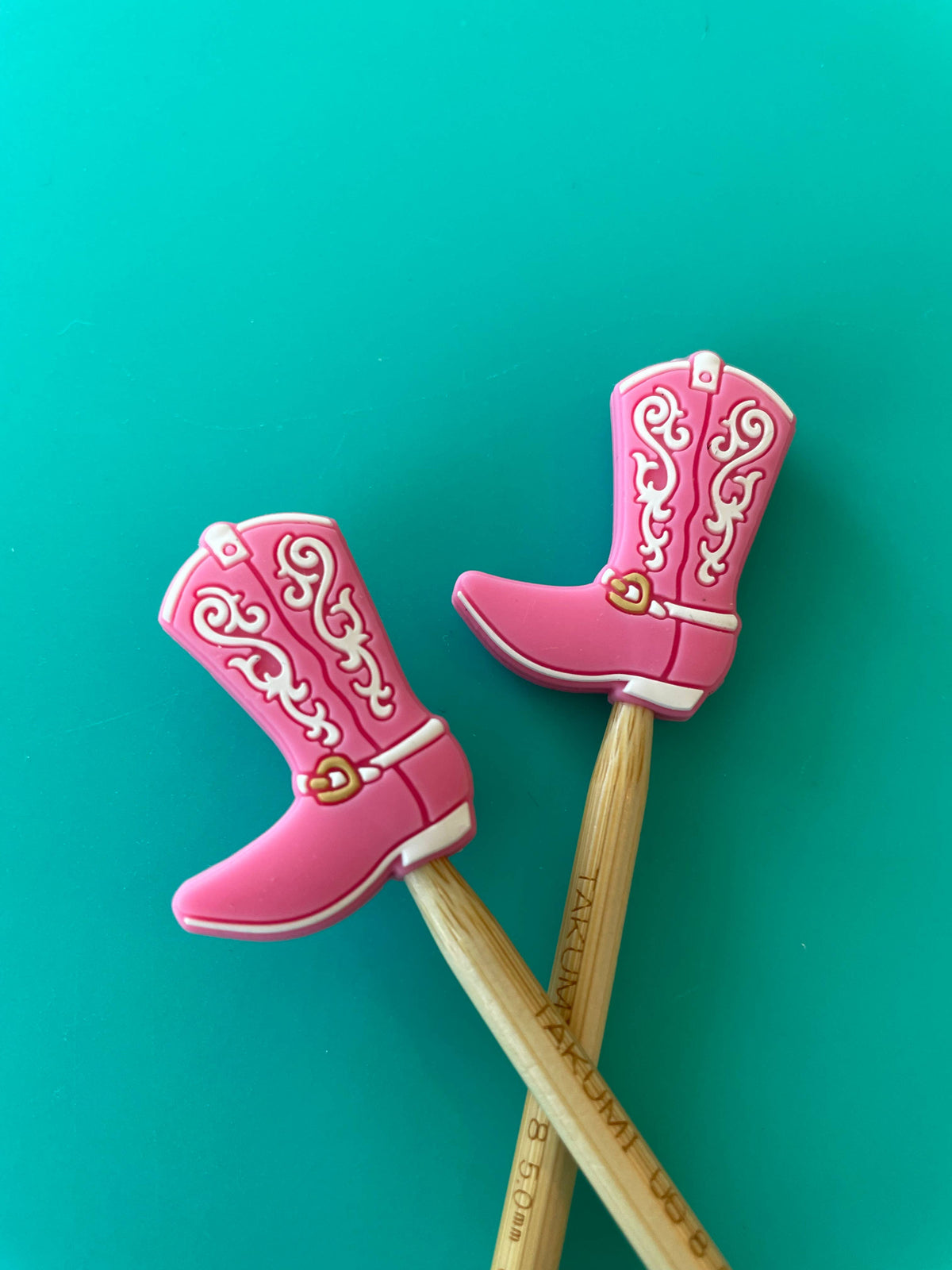 Pink Cowgirl Boots Needle Stoppers