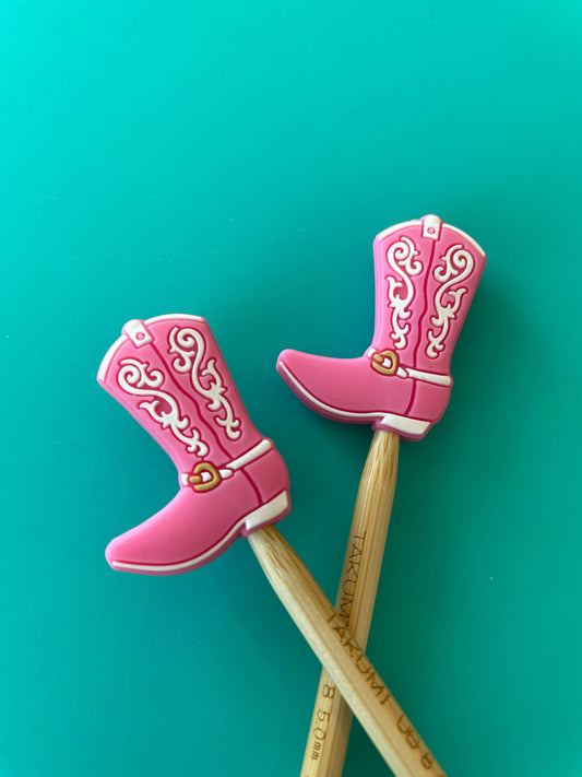 Pink Cowgirl Boots Needle Stoppers