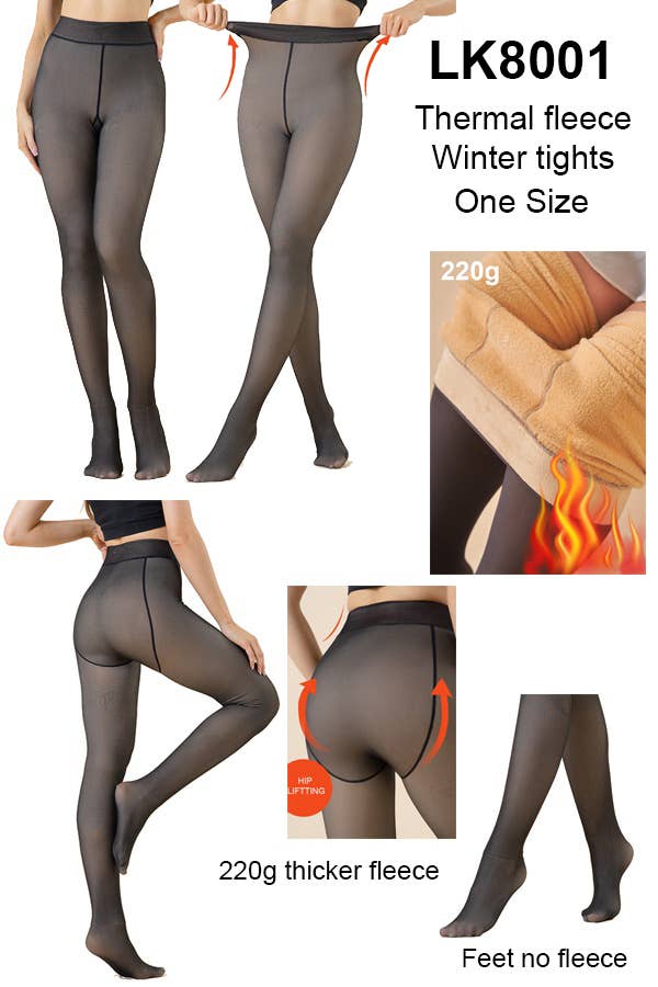 Winter warm fleece tights
