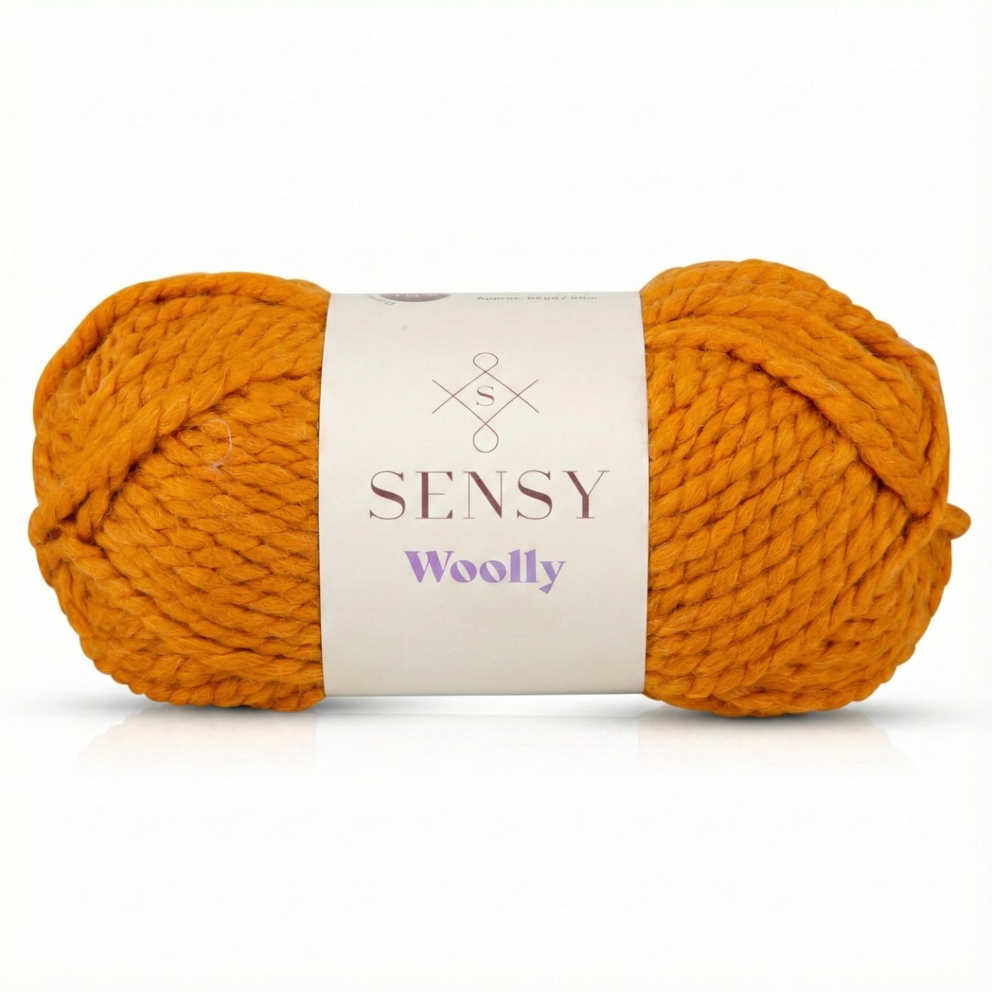 Sensy Woolly Yarn, 3.5 oz, 66 Yards, Gauge 6 Super Bulky: Mustard / 1 Skein