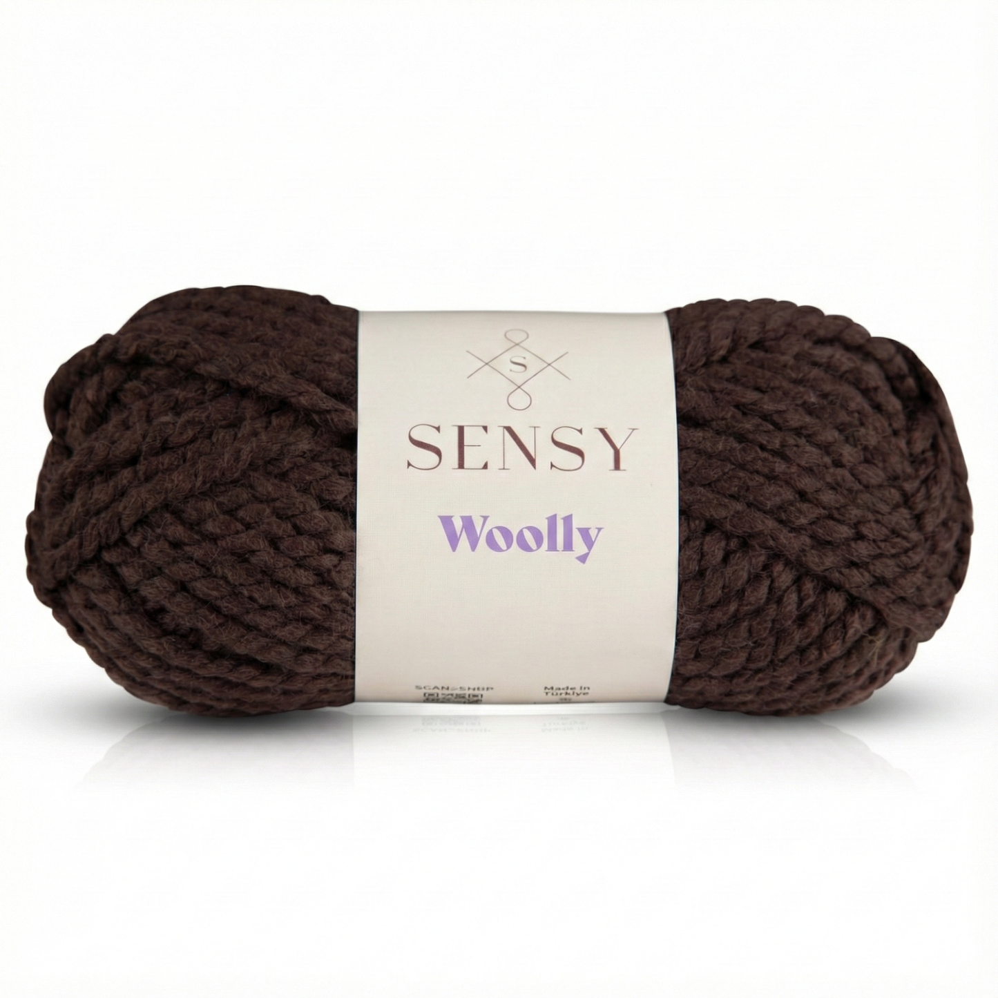 Sensy Woolly Yarn, 3.5 oz, 66 Yards, Gauge 6 Super Bulky: Bitter Coffee / 1 Skein