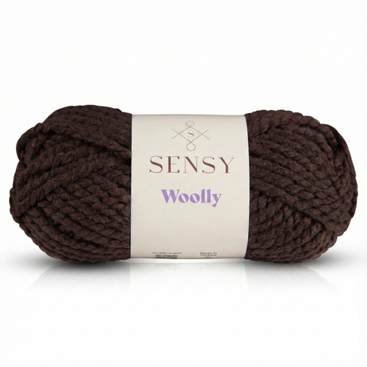 Sensy Woolly Yarn, 3.5 oz, 66 Yards, Gauge 6 Super Bulky: Bitter Coffee / 1 Skein