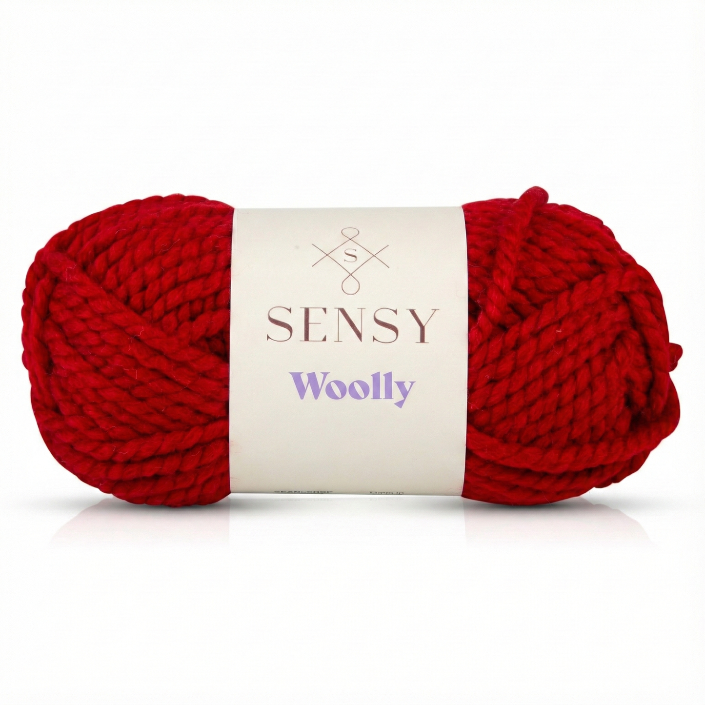 Sensy Woolly Yarn, 3.5 oz, 66 Yards, Gauge 6 Super Bulky: Red / 1 Skein