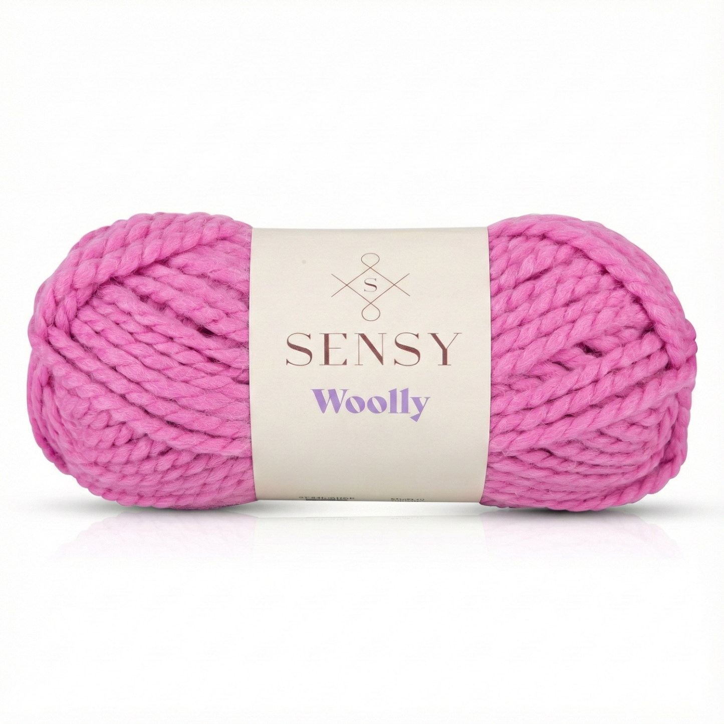 Sensy Woolly Yarn, 3.5 oz, 66 Yards, Gauge 6 Super Bulky: Pink / 1 Skein