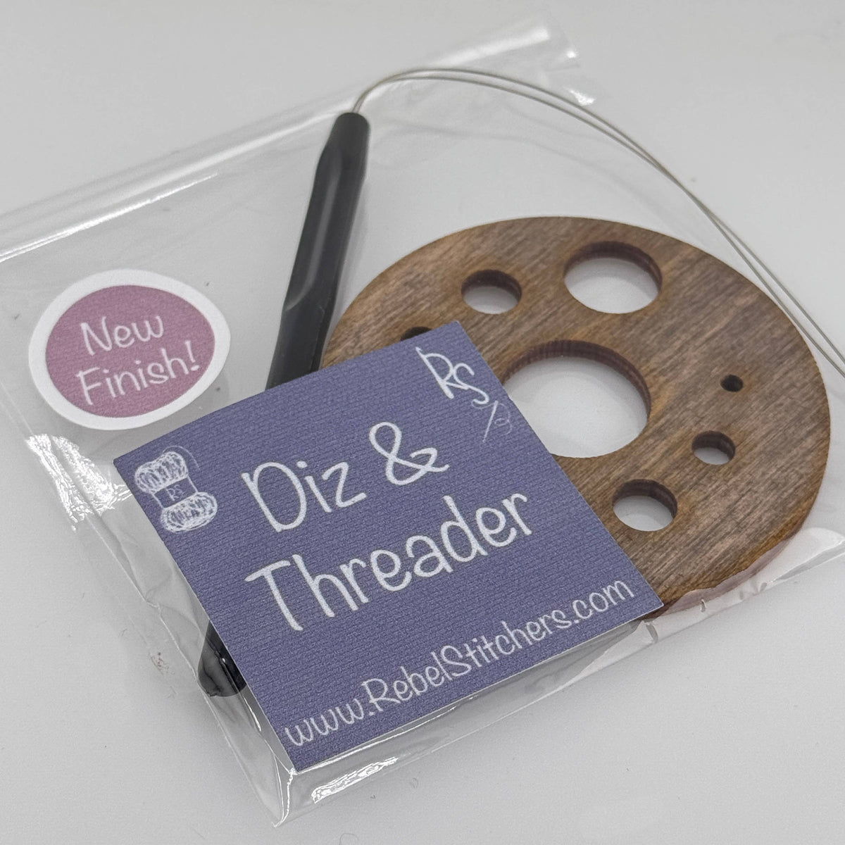 Handmade Diz and Threader for Pulling Roving – Baltic Birch