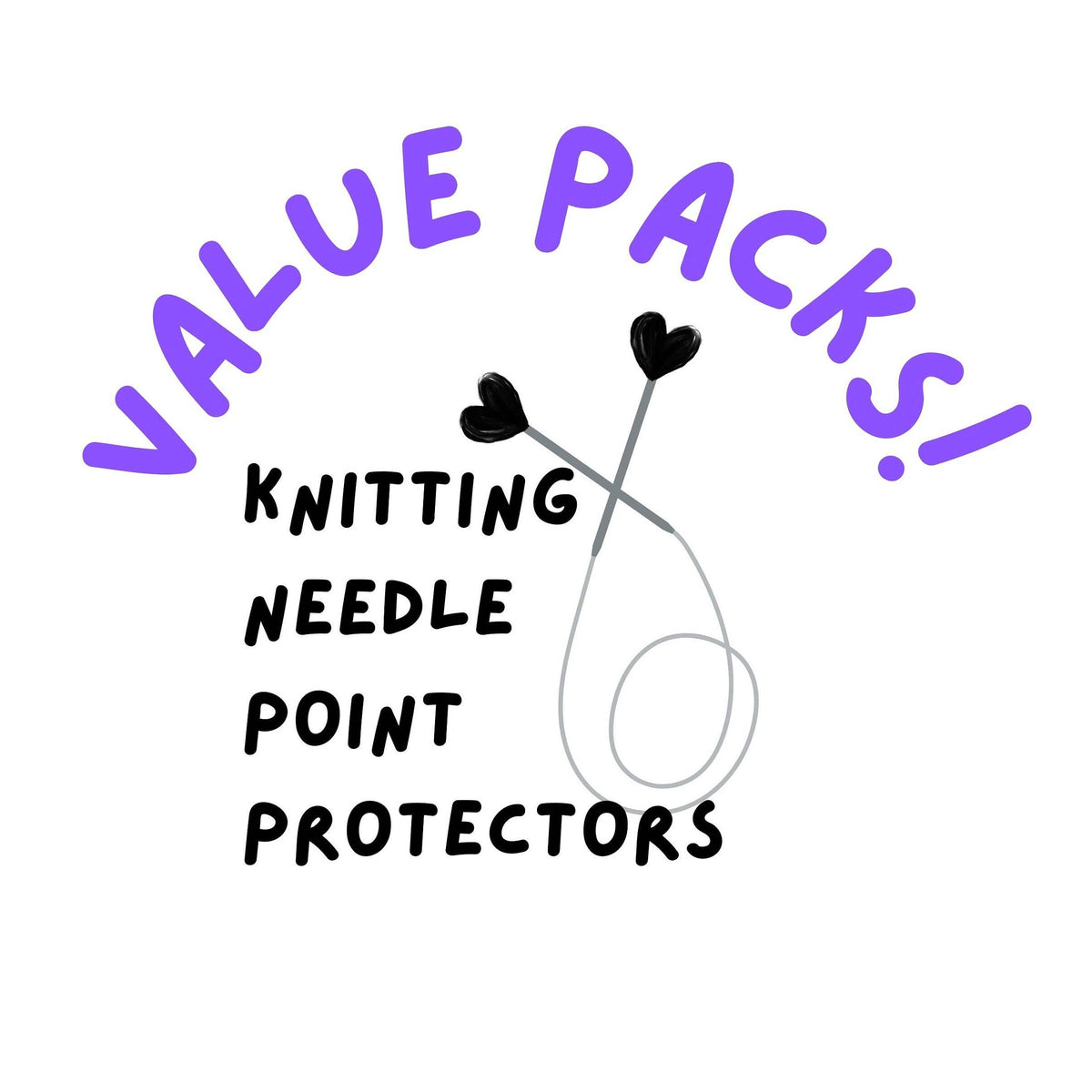 Value Packs! Knitting Needle Point Protectors - Notions: Neutrals