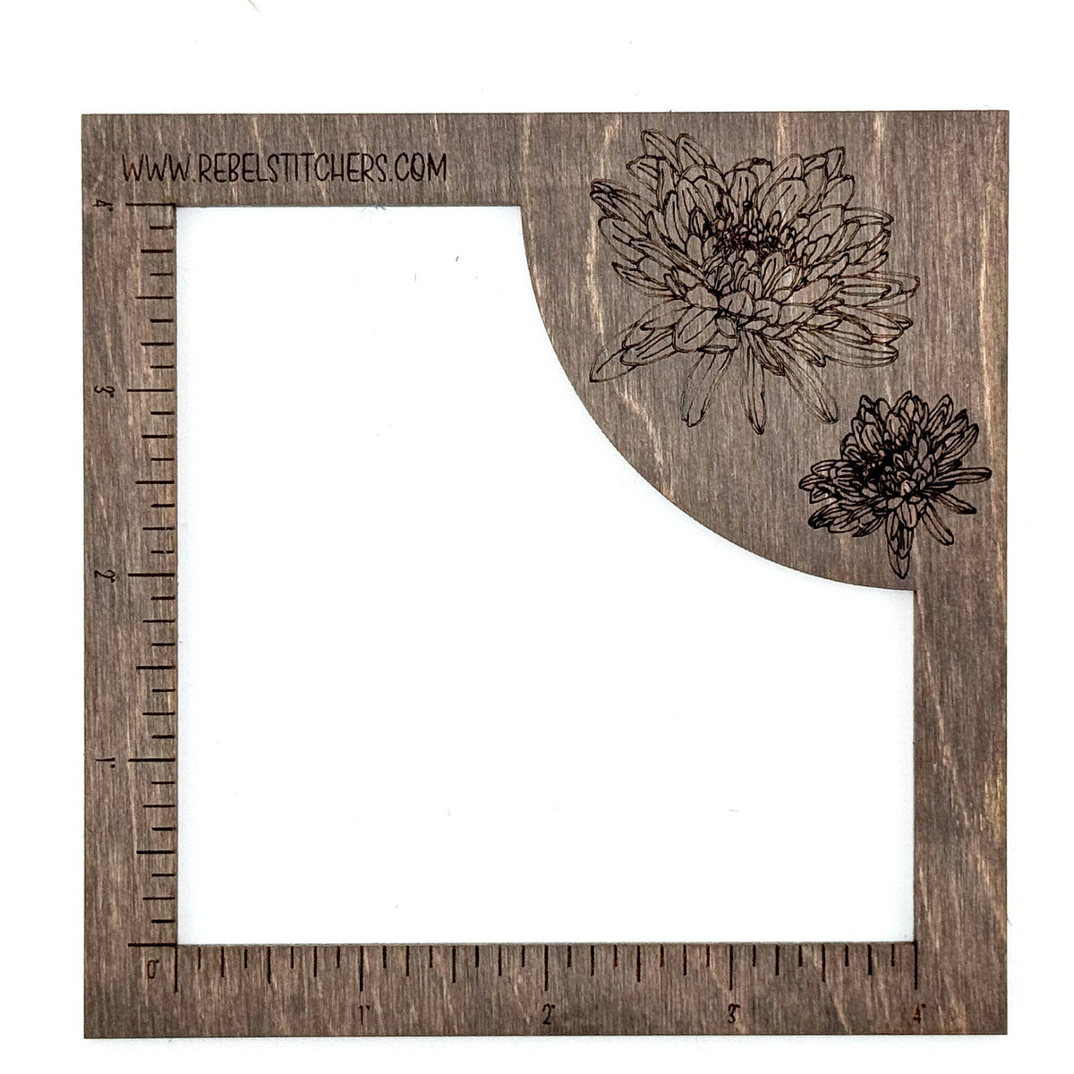 Engraved Wooden Swatch Gauge, 4" x 4"