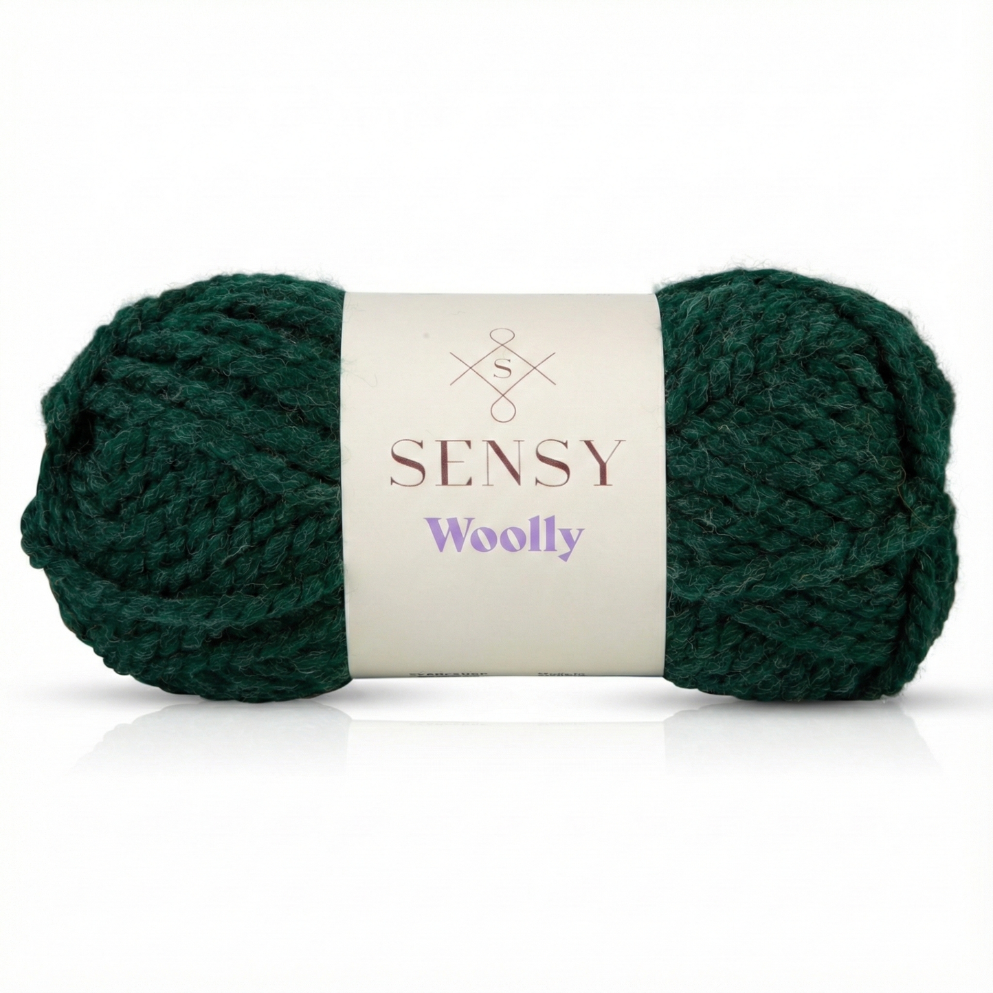 Sensy Woolly Yarn, 3.5 oz, 66 Yards, Gauge 6 Super Bulky: Forest Green / 1 Skein