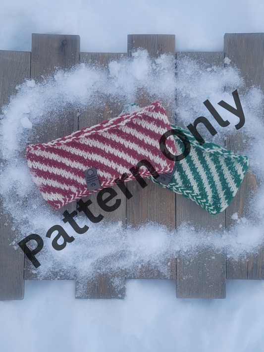 Candy Cane Stripe Headband Knitting Pattern