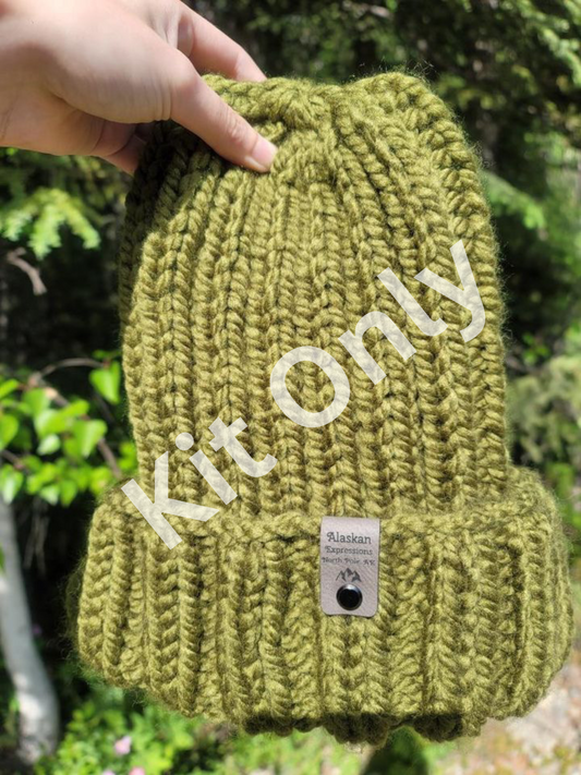 Alpine Ribbed Men's Hat Knitting Project Kit