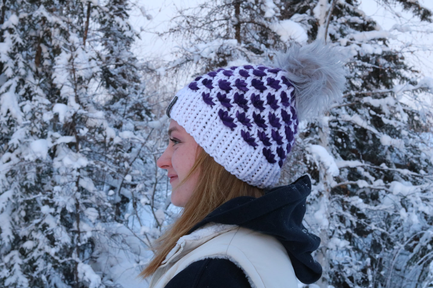 Chunky Knit Lotus Hat