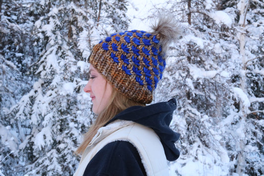 Merino Wool Knit Lotus Hat