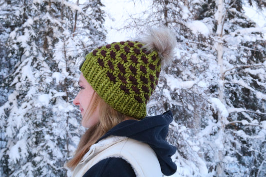 Merino Wool Knit Lotus Hat