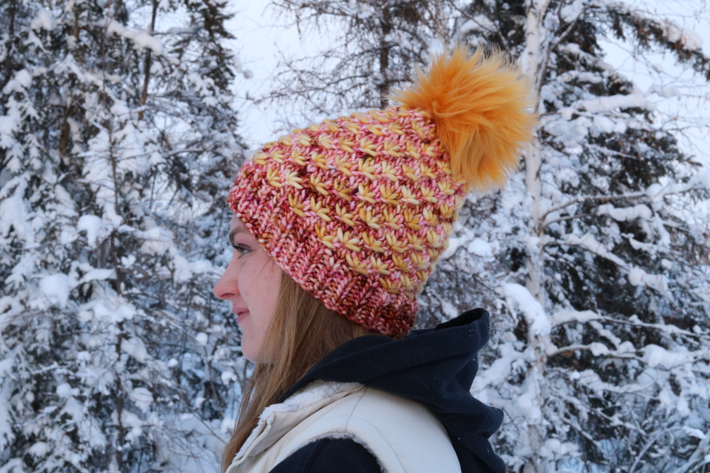 Merino Wool Knit Lotus Hat