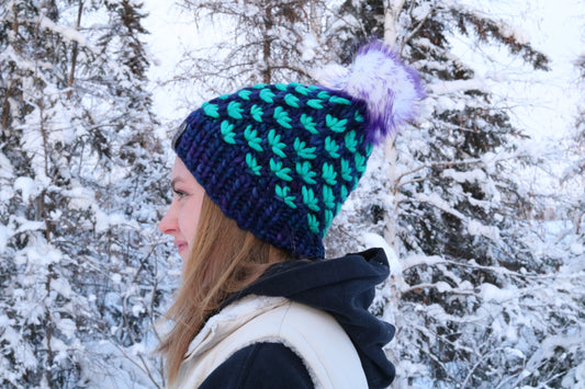 Merino Wool Knit Lotus Hat