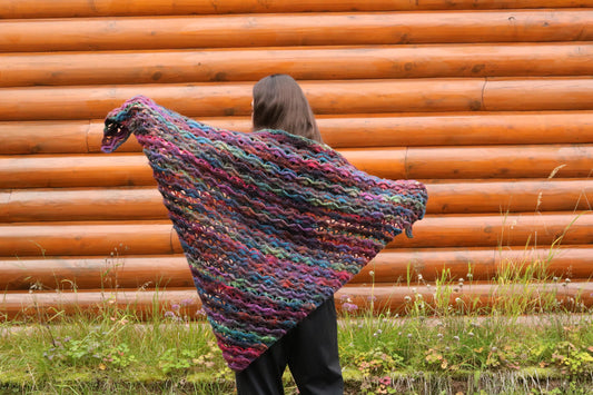 Crochet Triangle Shawl (Northern Lights)