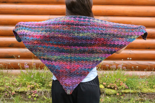 Crochet Triangle Shawl (Northern Lights)