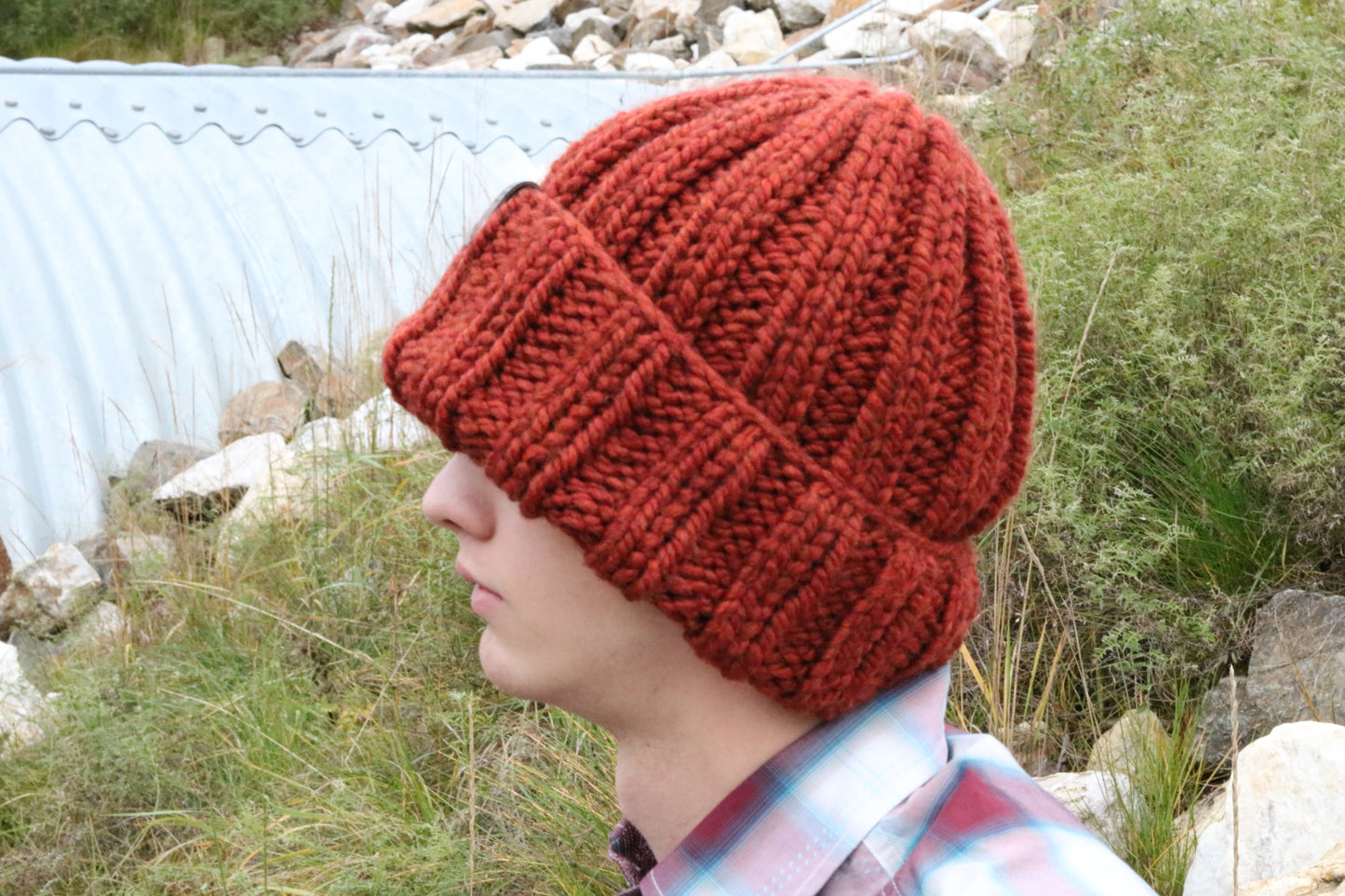 Men's Alpine Ribbed Chunky Knit Hat