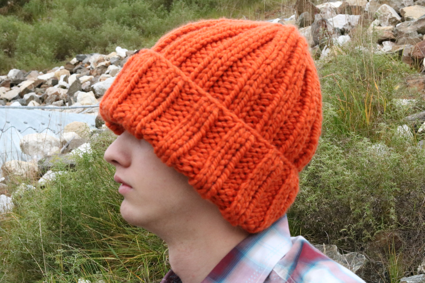 Men's Alpine Ribbed Chunky Knit Hat