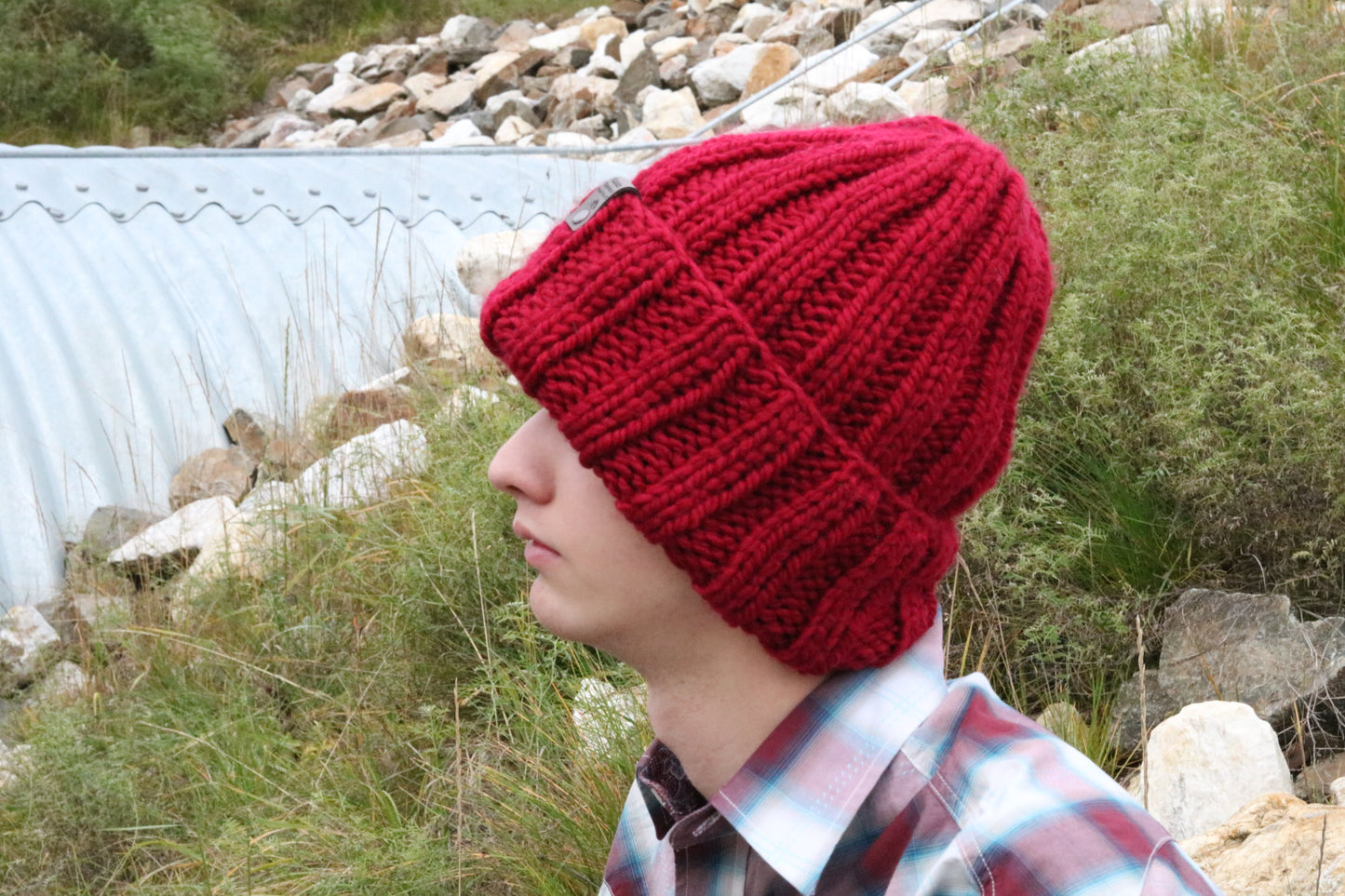 Men's Alpine Ribbed Chunky Knit Hat