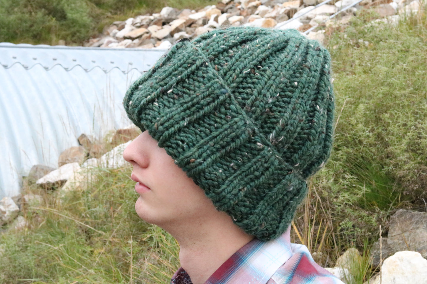 Men's Alpine Ribbed Chunky Knit Hat