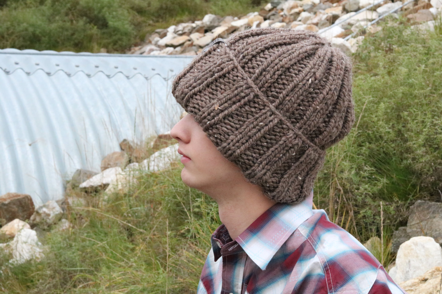 Men's Alpine Ribbed Chunky Knit Hat