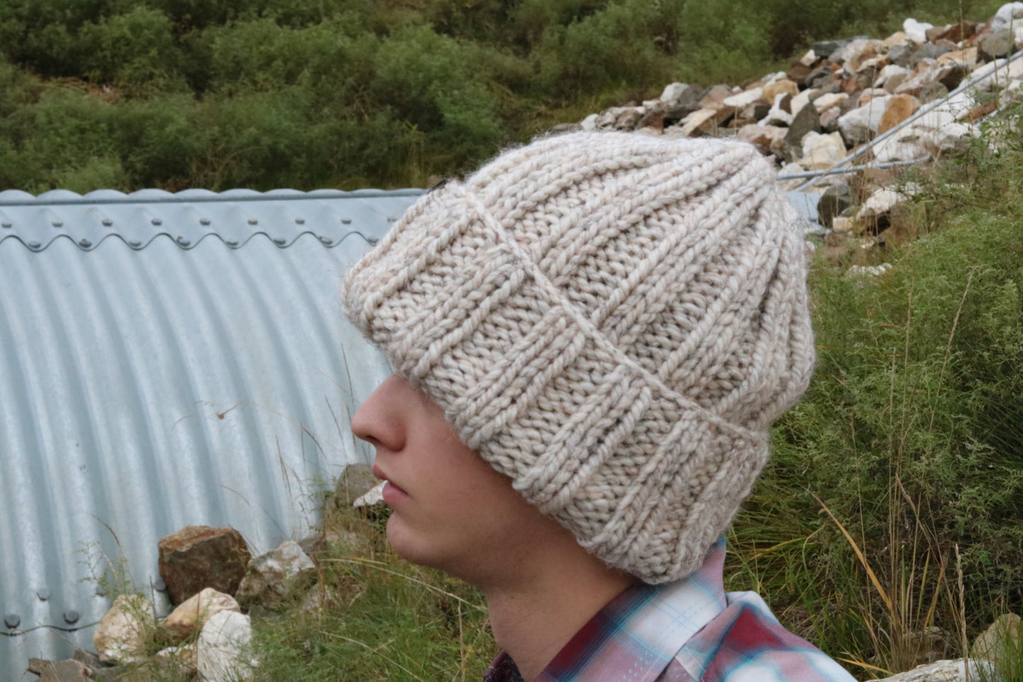 Men's Alpine Ribbed Chunky Knit Hat