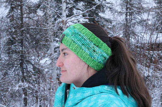 Green & Blue Headband (Merino Wool)