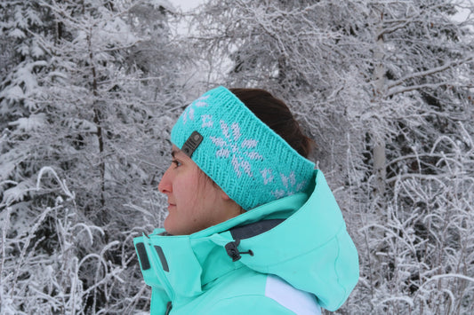 Alyeska Snowflake Headband (Blue & White Shimmer)