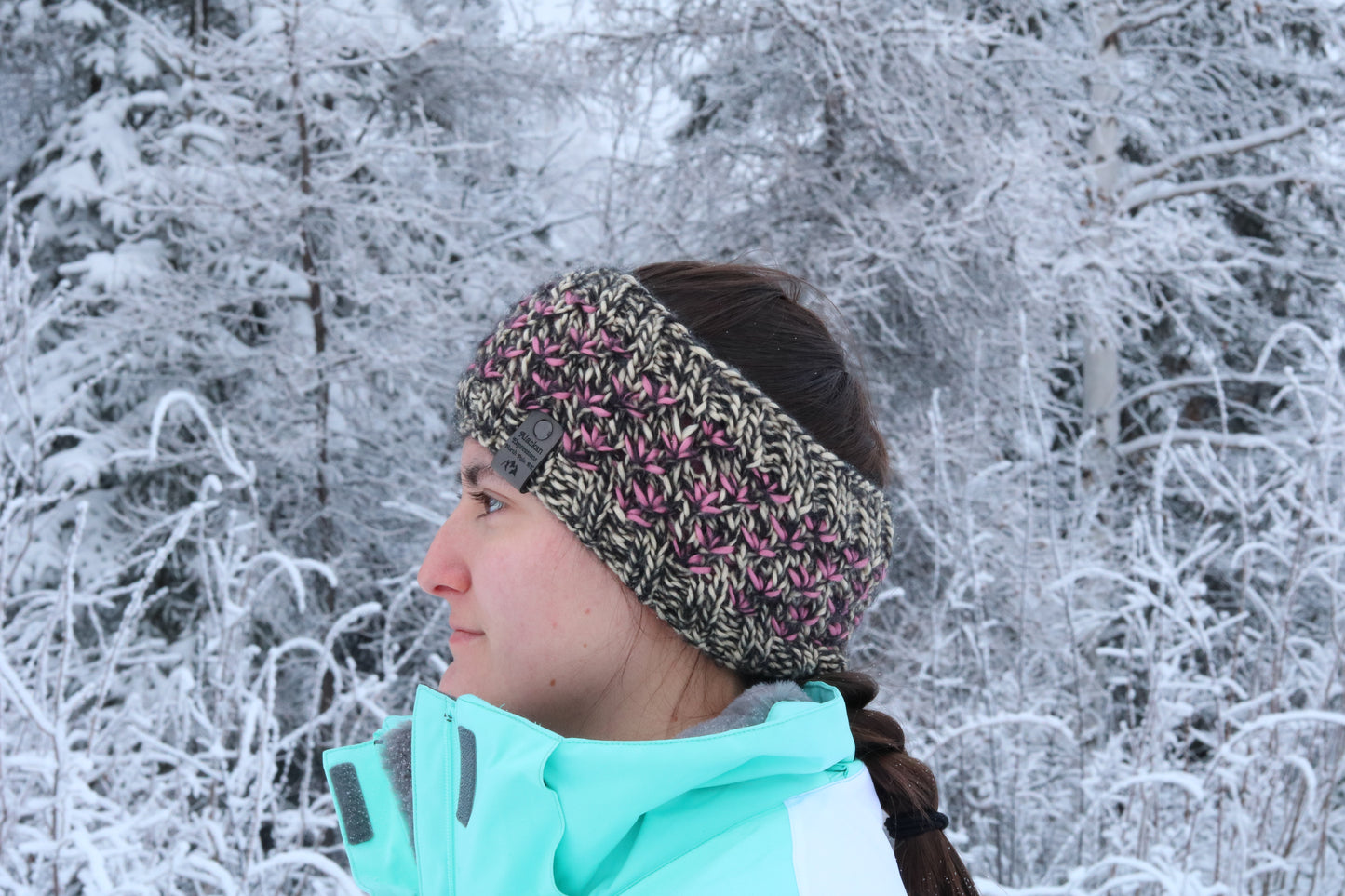 Fleece Lined Knit Lotus Headband (Multicolor)