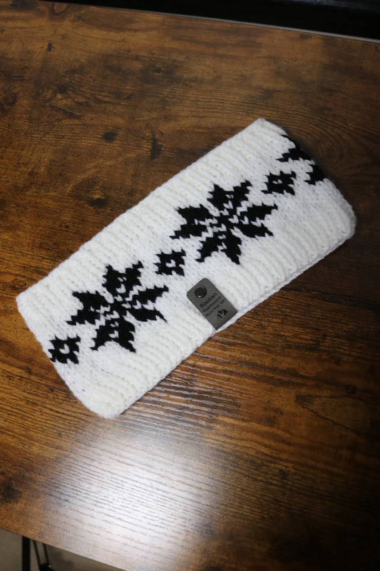 Alyeska Snowflake Headband (White & Black)