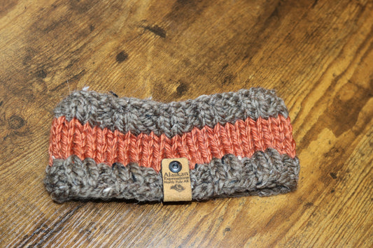 Brown & Orange Knit Headband