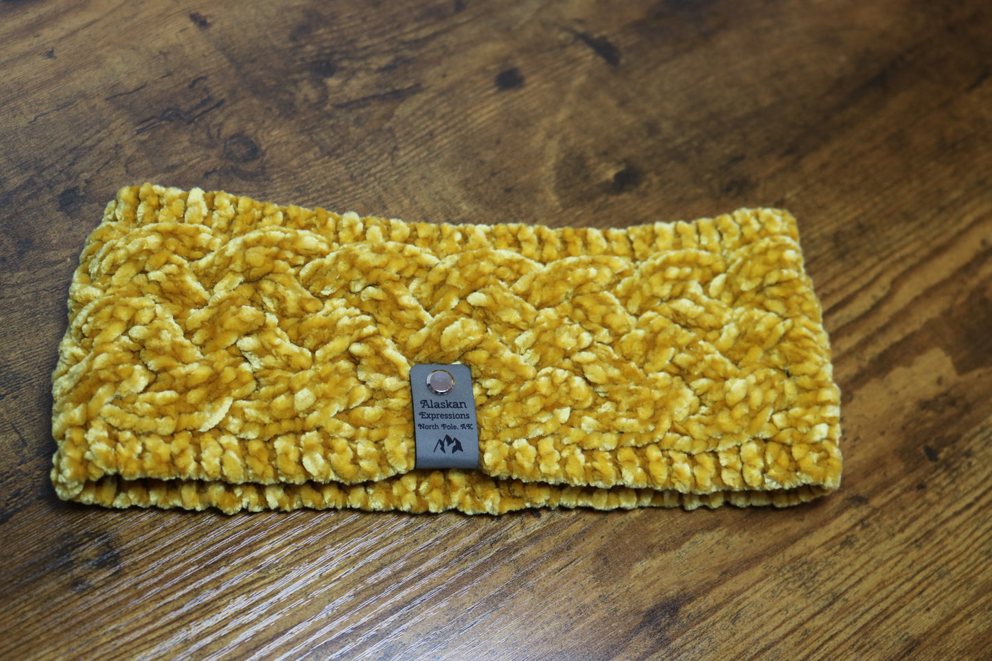 Gold Velvet Celtic Braid Headband