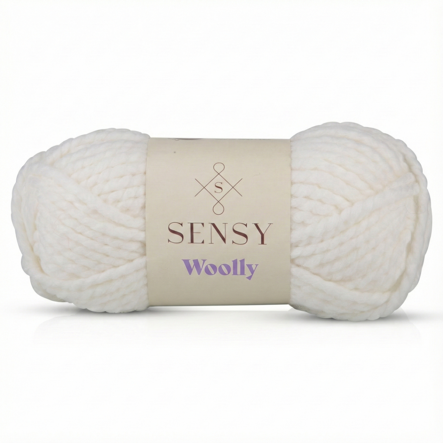 Sensy Woolly Yarn, 3.5 oz, 66 Yards, Gauge 6 Super Bulky: White / 1 Skein
