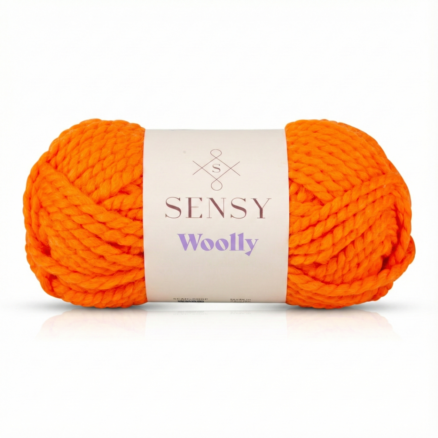 Sensy Woolly Yarn, 3.5 oz, 66 Yards, Gauge 6 Super Bulky: Pumpkin / 1 Skein